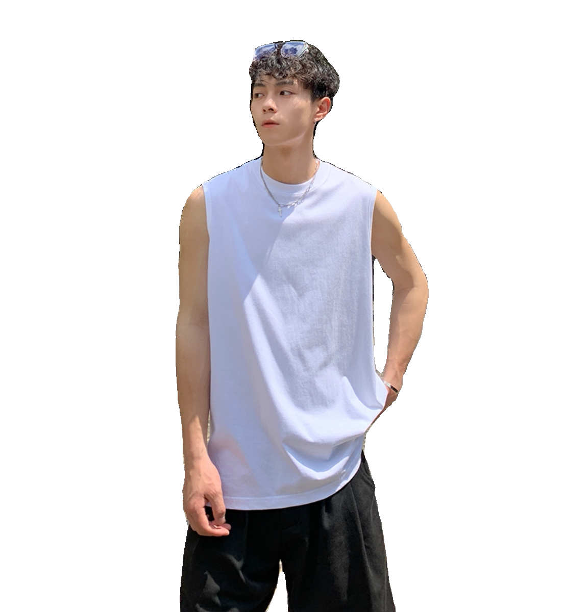24夏季新款纯色背心1308BX01P25控38,男装背心/马甲,星座1308
