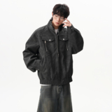 25秋新款美式重磅座山蟒夹克男女1308JK2681P70，男装皮衣，星座1308