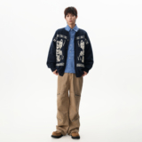 25秋新款美式校园针织花纹开衫毛衣外套MY25060P68，男装针织衫/毛衣，星座1308