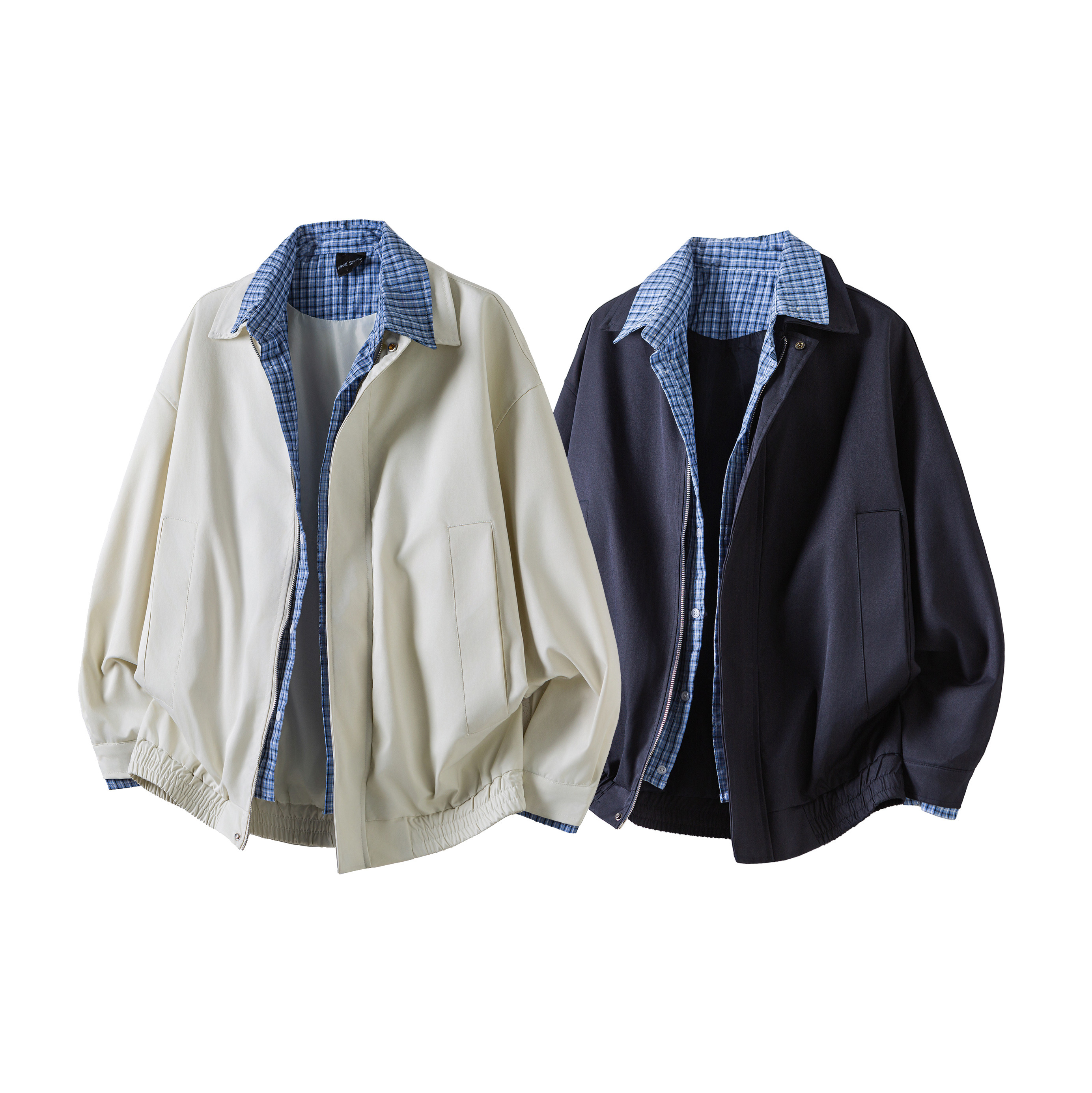 26新款miu家假两件格子夹克ZJK685特P75，男装夹克，星座1308