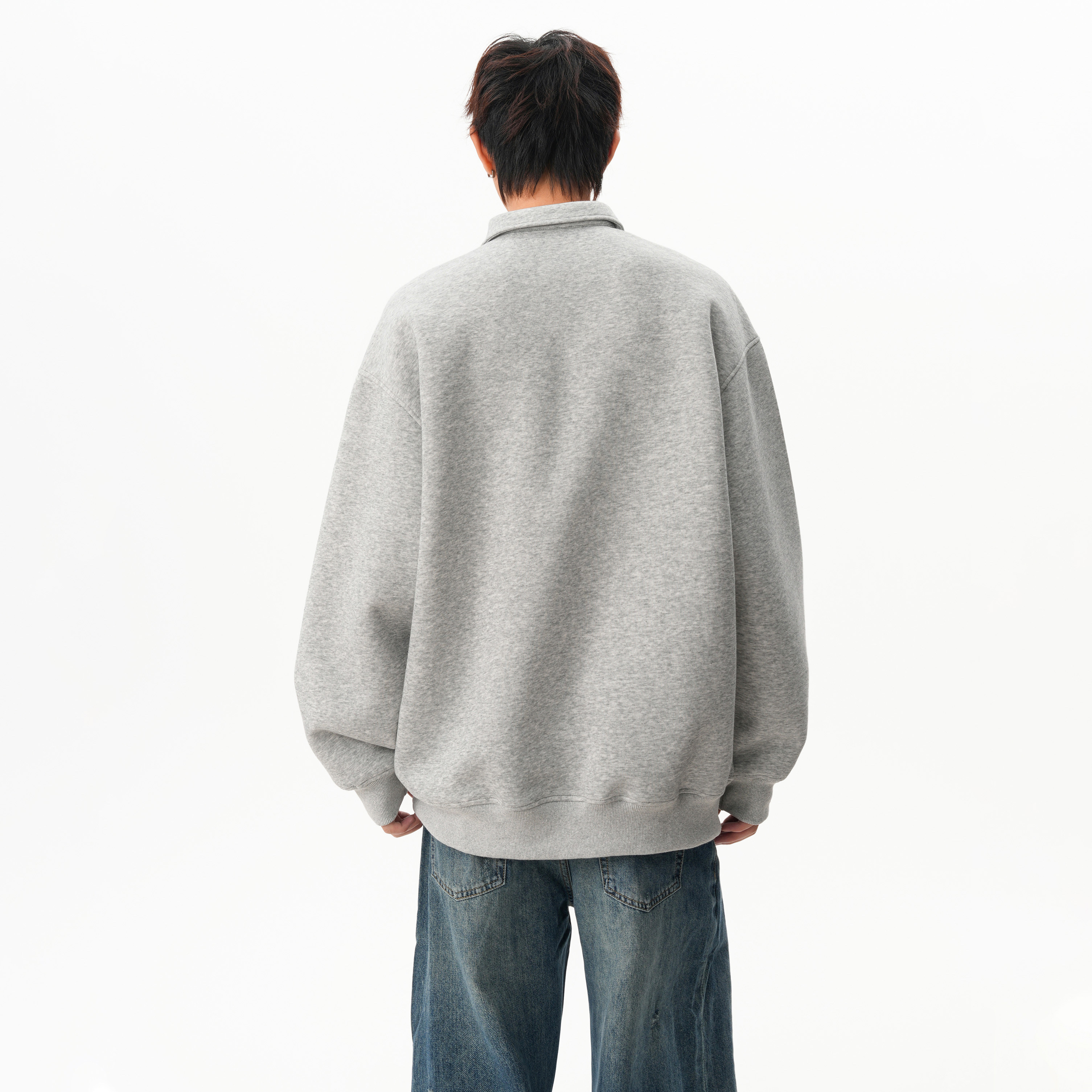 25秋新款美式校园POLO领衬衫休闲卫衣ZWY91特P40,男装Polo衫,星座1308