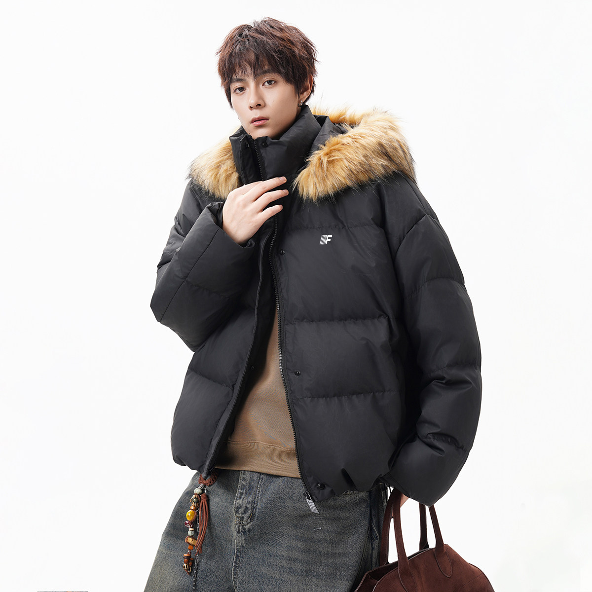 美式复古毛可拆卸领棉服外套MF2513P130,男装棉衣,星座1308