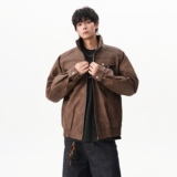 25秋新款美式重磅座山蟒夹克男女1308JK2681P70，男装皮衣，星座1308