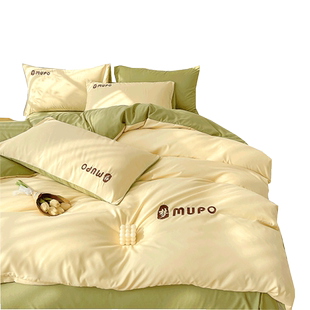 小清新四件套180cmx220cm简约时尚裸睡床笠款春夏学生专用3三件套