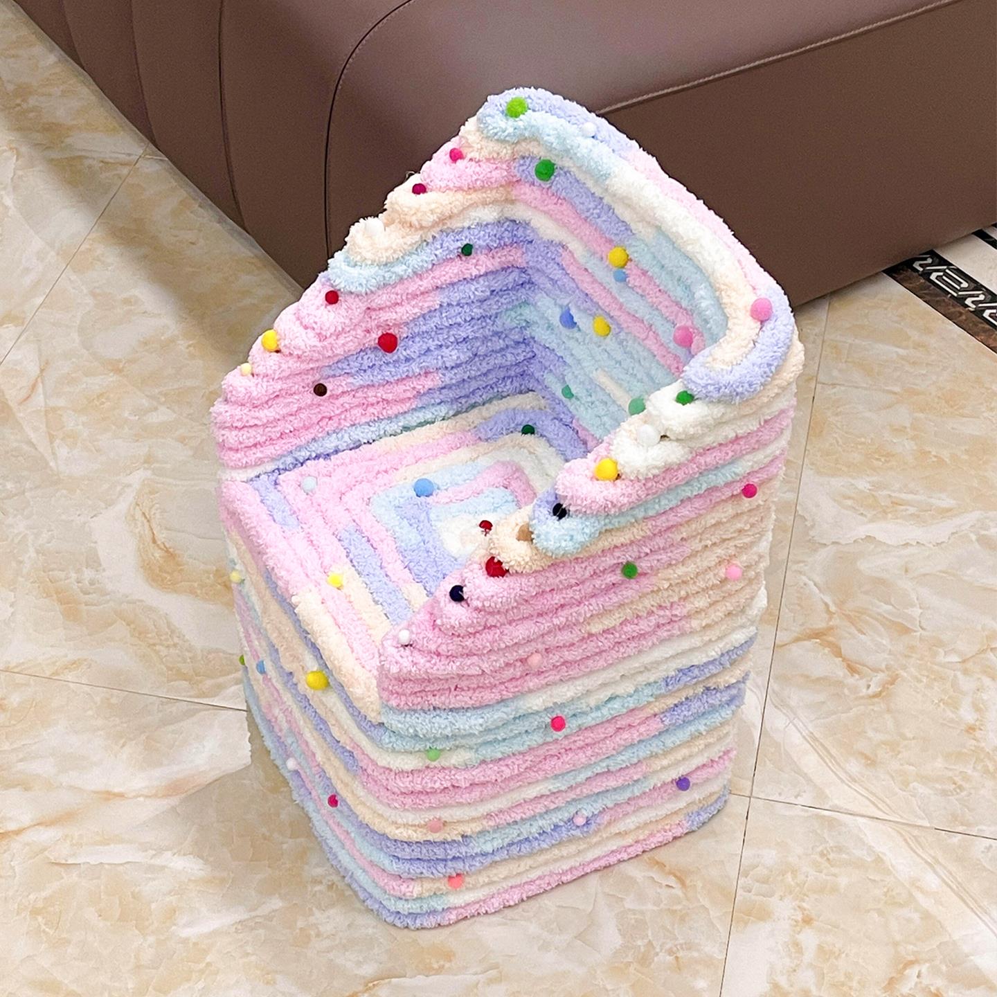 奶粉罐凳子diy材料包自制改造宝宝儿童凳子创意手工椅子套坐垫