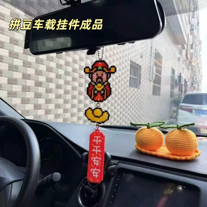 【成品现货】财神纯手工制作车载挂件汽车后照镜悬挂式装饰品喜庆