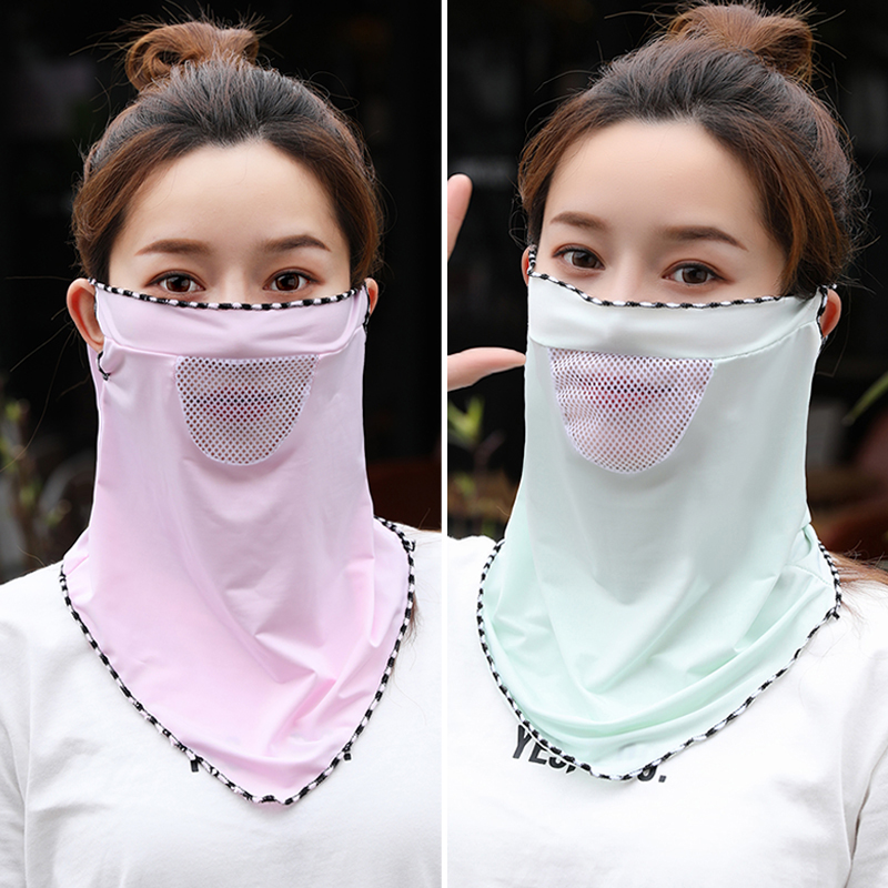 防晒口罩防尘透气时尚女冰丝遮阳秋季薄款防