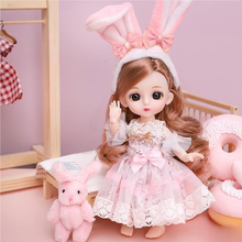 16厘米彤爱莎公主女孩玩具迷你小号白雪儿童仿真洋娃娃套装芭乐