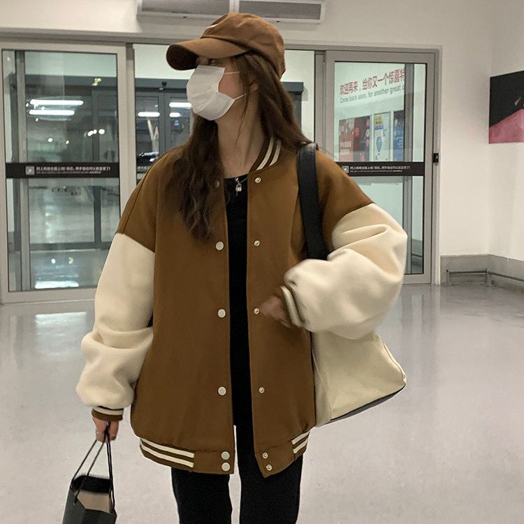 冬季新款学院风加绒厚外套