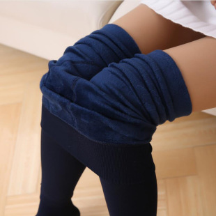 袜黑色弹力高腰保暖棉裤 秋冬打底裤 女外穿加绒加厚紧身显瘦踩脚裤