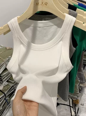 早春背心女秋冬2026新款白色吊带西装内搭辣妹打底无袖黑色上衣