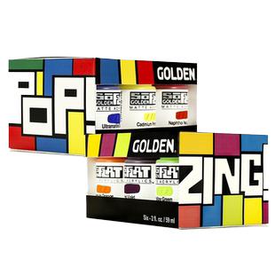 美国进口高登GOLDEN哑光流质丙烯颜料套装MATTE 模型手办高达美甲