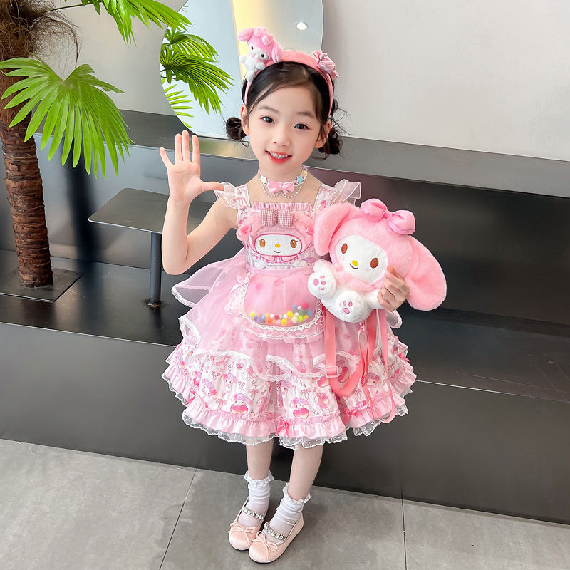 美乐蒂洛丽塔女童公主裙儿童夏季吊带裙子小女孩迪士尼礼服连衣裙