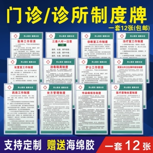 医院规章制度药房药店卫生室所个体诊所规章制度全套上墙定制标语