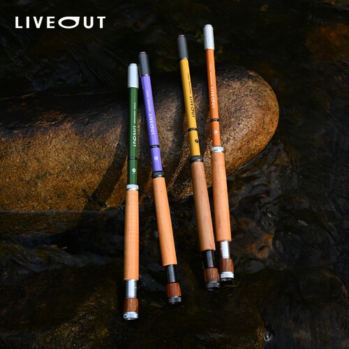 燕十山】LIVEOUT沙洲溪流竿PRO级溪流钓竿便携短节钓鱼竿小物钓竿