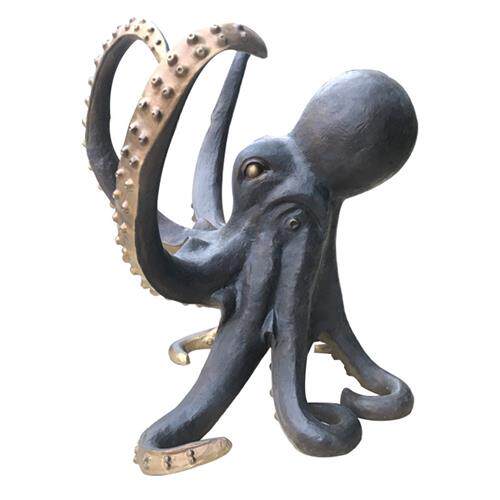 户外铸铜章鱼雕塑大型景观铜雕广场园林海洋生物八爪鱼工艺品摆件