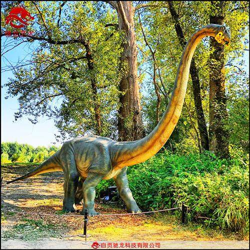 大型仿真恐龙模型腕龙软体硅胶恐龙会动会叫怪兽机械模型动雕