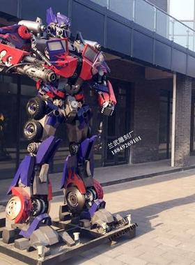 变形金刚擎天柱雕塑大型户外门口仿真摆件现货甩卖铁艺机器人定制