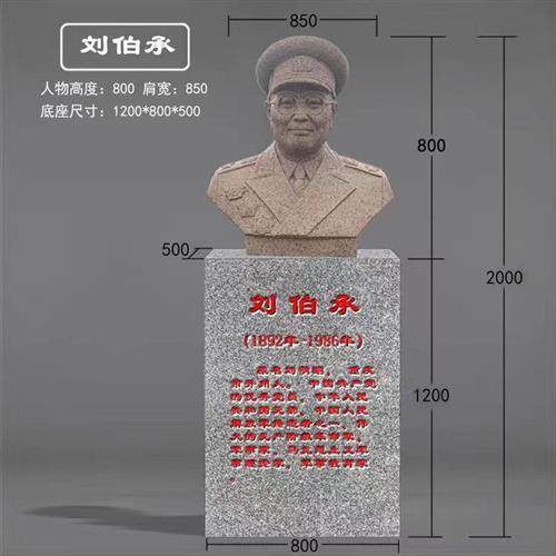 厂家现货石雕人物胸像花岗岩十大元帅雕塑伟人名人纪念人物像