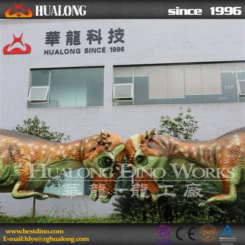 仿真恐龙模型仿真肿头龙碰碰龙场景布置摆件游乐园展览展出模具.