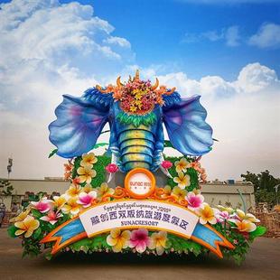自贡大型户外巡游彩船春节公园灯会展览节日活动互动花车制作厂家