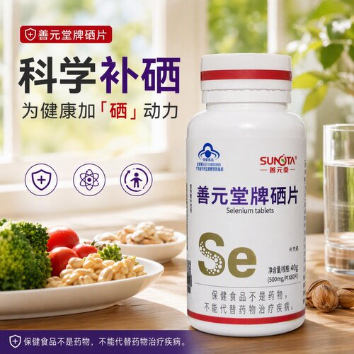 善元堂硒片80片富硒酵母硒咀嚼片少年孕妇乳母补硒成人硒含片dy9