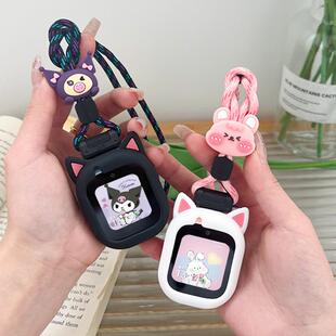适用于华为儿童电话手表4pro/5猫耳卡通挂脖绳3s/3pro超能版保护