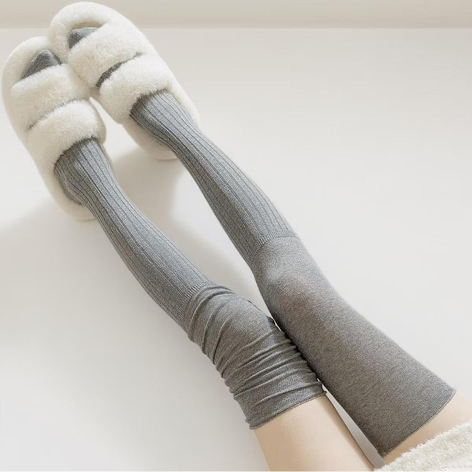 春夏堆堆过膝袜子女春季长筒袜子JK白色大腿套长靴拼接护膝长筒袜