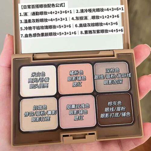 推荐六眼盘珠光晕哑光大地色色腮红高光修容女低饱NTO和不影染