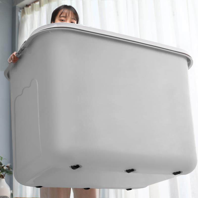 日本进口精工衣服收纳箱塑料特大号装玩具的箱子有盖盒加厚超大