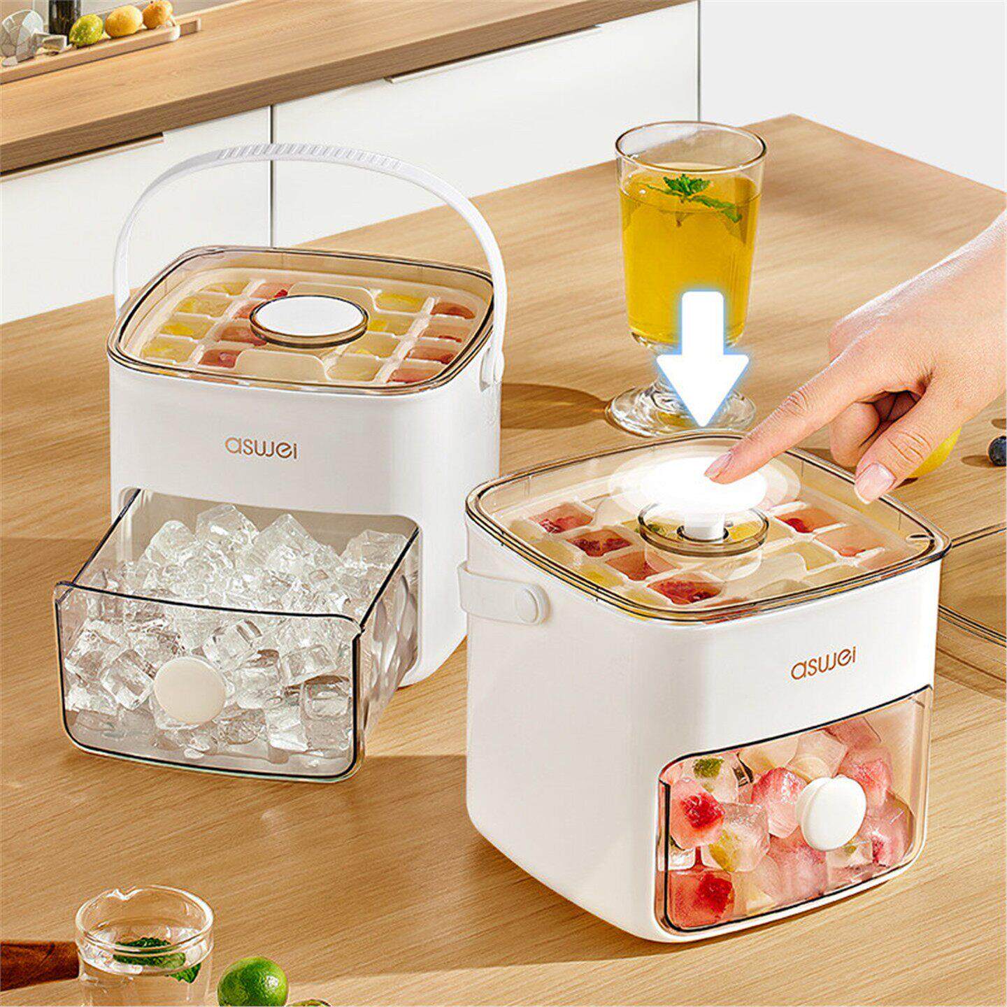 日本按压冰格冰块模具制品冰盒冻冰球磨容大量储MBH冰家用食具级