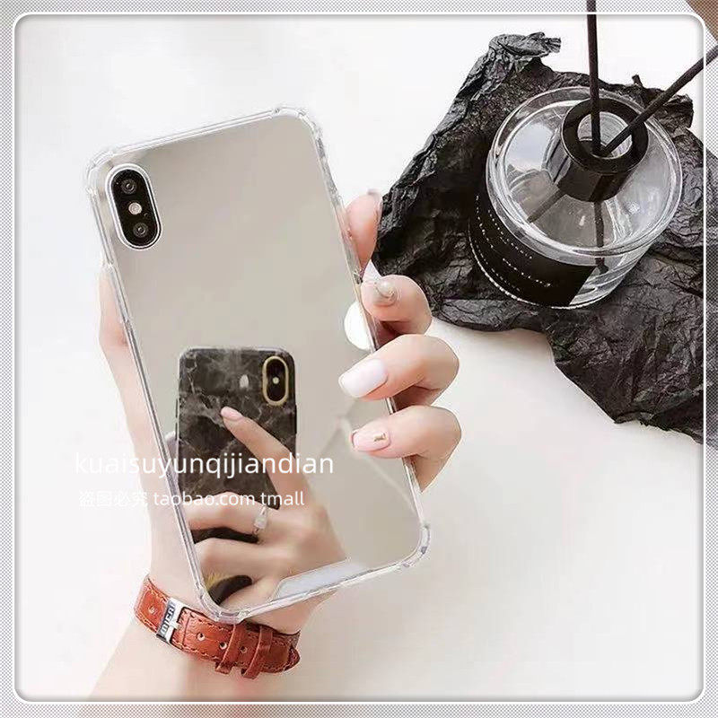 网红补妆镜子镜面适用荣耀play5手机壳麦芒9/8x10/9xpro畅享9e/8女款