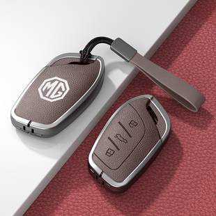 适用名爵6zsMG5天蝎座hs五mg5/3锐腾gs六6pro金属真皮钥匙套包