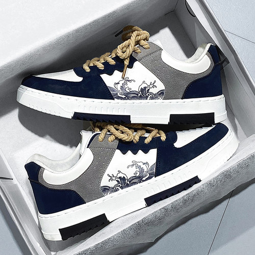 男鞋夏季新款学生透气帆布鞋韩版潮流百搭休闲板鞋子男款厚底潮鞋