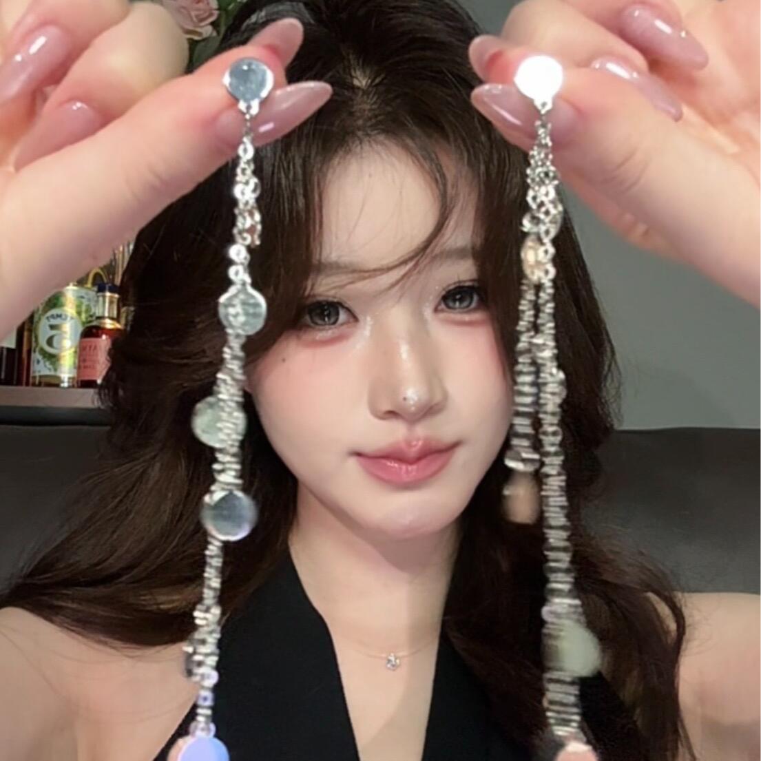 轻奢高级感长款流苏耳钉气质显脸瘦时尚复古耳饰百饰灵动耳环