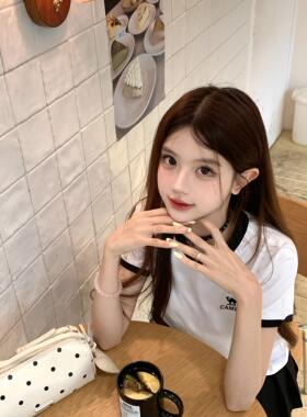 黑色皮质骷髅头项链choker脖颈链锁骨链高级感个性设计百搭饰品女