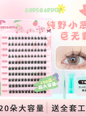 CODEGARDEN睫毛书纯野小恶魔自然仿真假睫毛漫画眼分段式