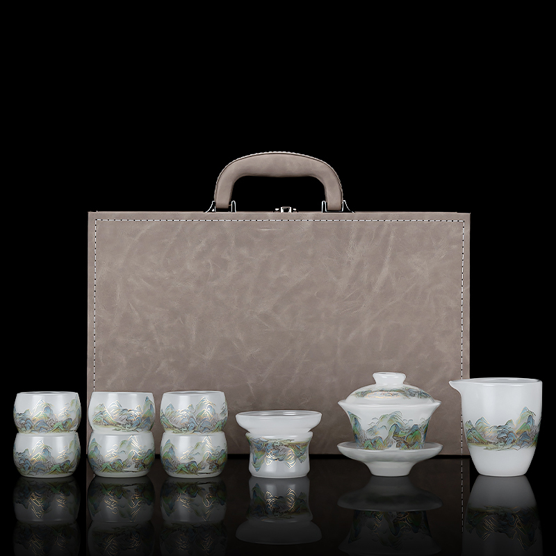 琉璃功夫茶具套装创意礼品送领导送长辈文创伴手礼生日礼物可定制