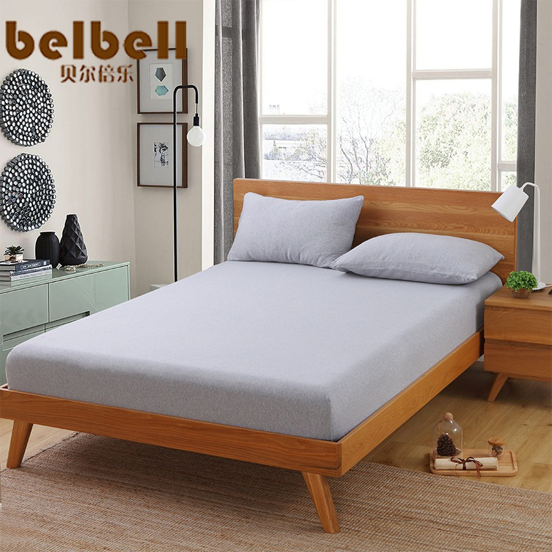 加厚针织棉床笠全棉纯棉天竺棉床罩纯色1.8m床套床单单件床上用品