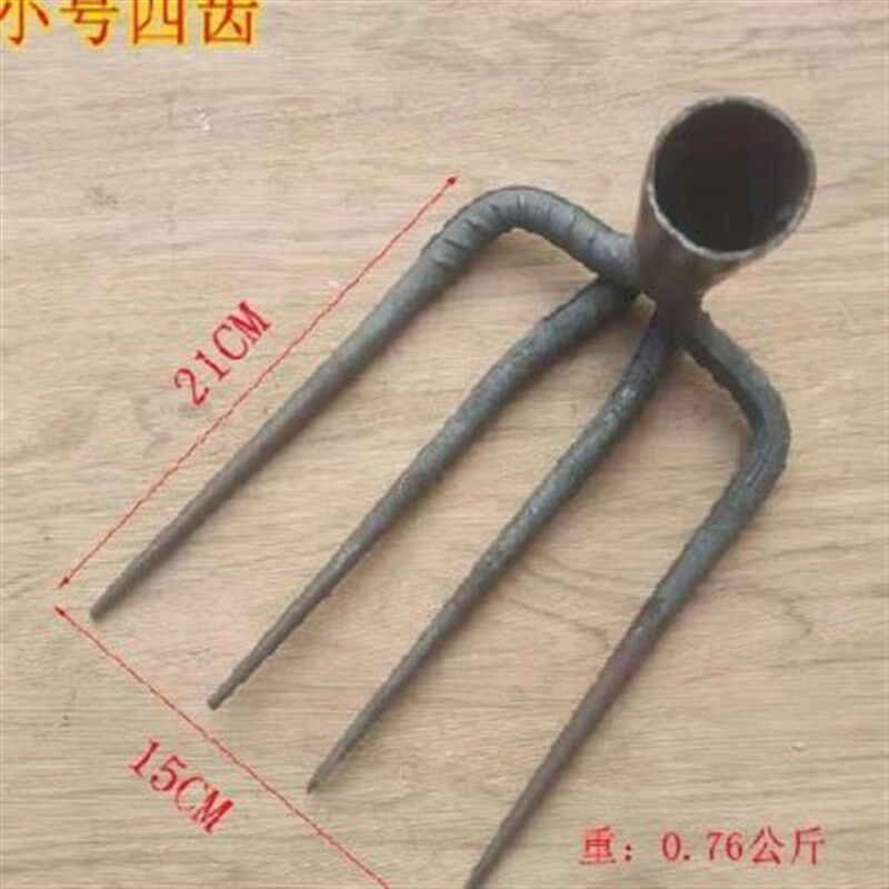 农用铁耙大钢沙滩锄耙两r用铁号耙叉G菜地钉钯便携式三齿耙钢子农