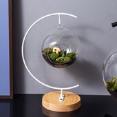 创意家居装 饰工艺品G型铁艺支架微景I观悬挂玻璃瓶吊瓶铁架摆饰