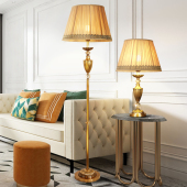 奢Z华卧室床 立灯欧式 帝拿轻奢大气客厅边几落地灯美式 乡村落地式