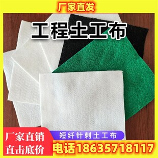 工程土工布绿化护坡公路养护桥y梁水利河道短纤针刺聚酯无纺布长