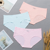 冰丝R薄款 纯棉裆怀孕期透气低腰大码 无痕孕产妇底 孕妇内裤 4条装