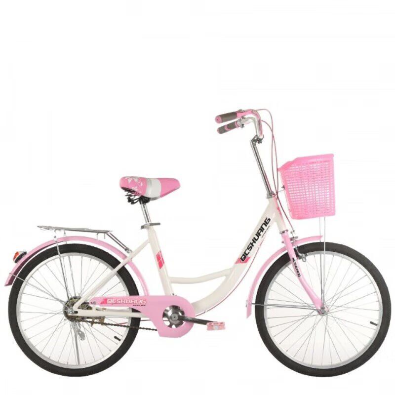 自行车女式成年轻便代步淑女通勤车22寸I男女学生城市26寸复古单