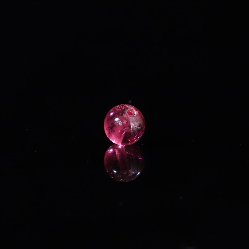 天然红碧玺散珠子手链diy男女士手串项链6.4mm串珠 59号