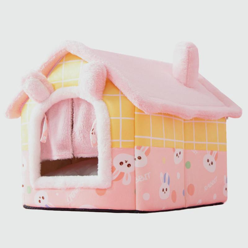 猫窝四季通用猫屋封闭式猫咪床幼猫别墅狗窝O垫子冬季保暖宠物用