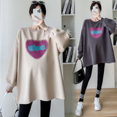 上衣2023春季 秋季 时尚 宽松卫衣洋装 纯棉T恤 孕妇装 子秋Z装 秋冬款