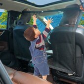 多功能汽车驾驶室隔挡网r开车前后排儿童阻挡网车载专用可折叠网