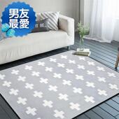 简约灰底黑底f十字l客厅茶几地毯坐垫卧室满铺吸水脚垫浴室防滑地